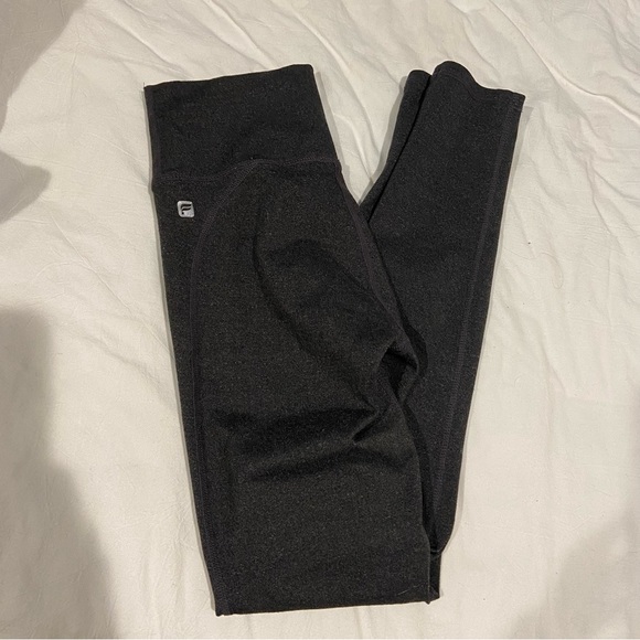 Fabletics Powerhold 7/8 Knit Dark Gray Leggings - Picture 1 of 8